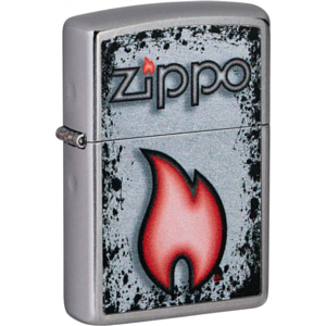 Зажигалка Zippo Flame Design Серебристый