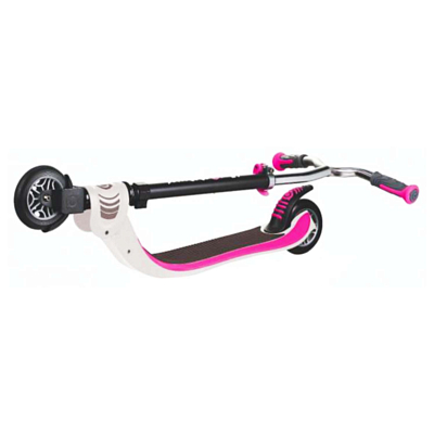 Самокат детский Globber Foldable Flow 125 Бело-Розовый