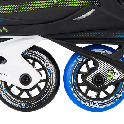 Роликовые коньки Fila Wizy Black/Lime/Lightblue