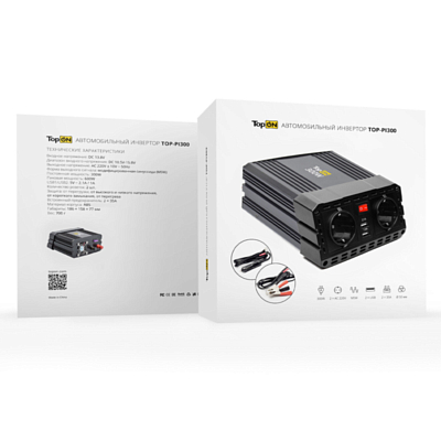Автомобильный инвертор TopOn TOP-PI300 300W Черный