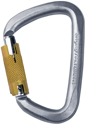 Карабин Singing Rock D Car. Steel Triple Lock 50Kn