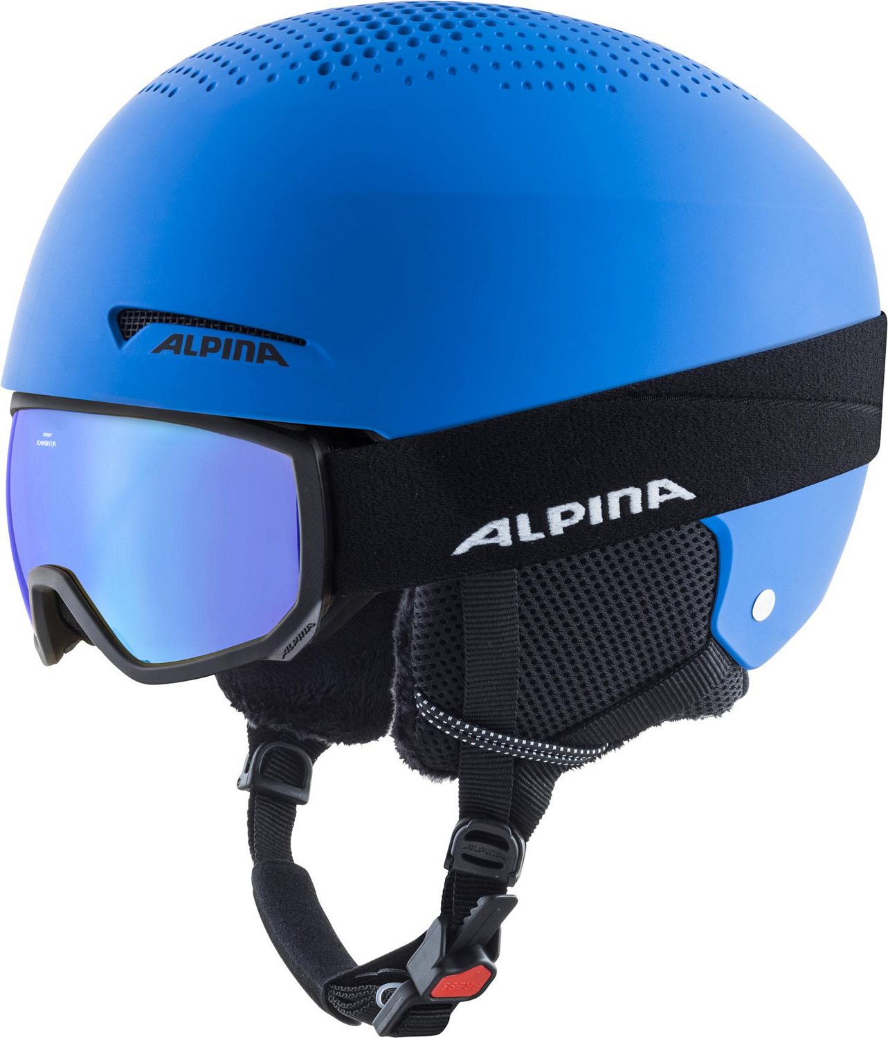 Шлем + маска детские (комплект) ALPINA Zupo Set (+Scarabeo Jr.) Blue Matt