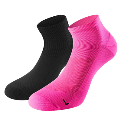 Носки LENZ Running 3.0 Flash Pink/Black комплект (2 пары)