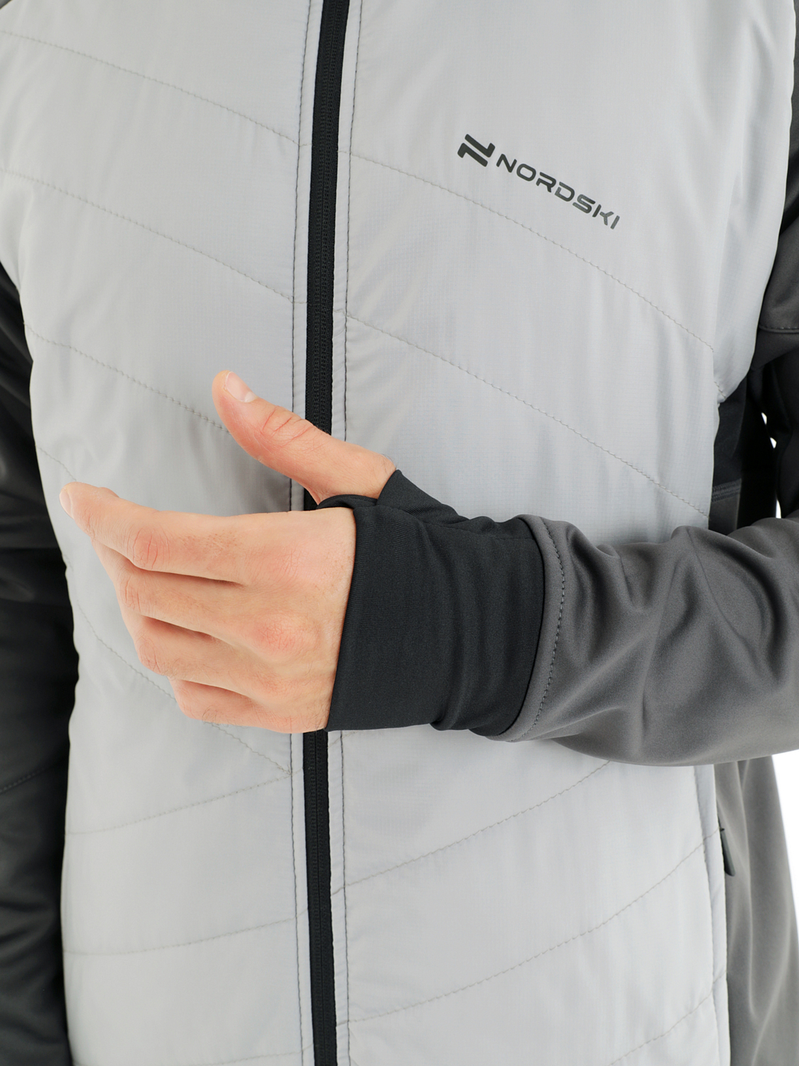 Куртка беговая Nordski Hybrid Hood Grey