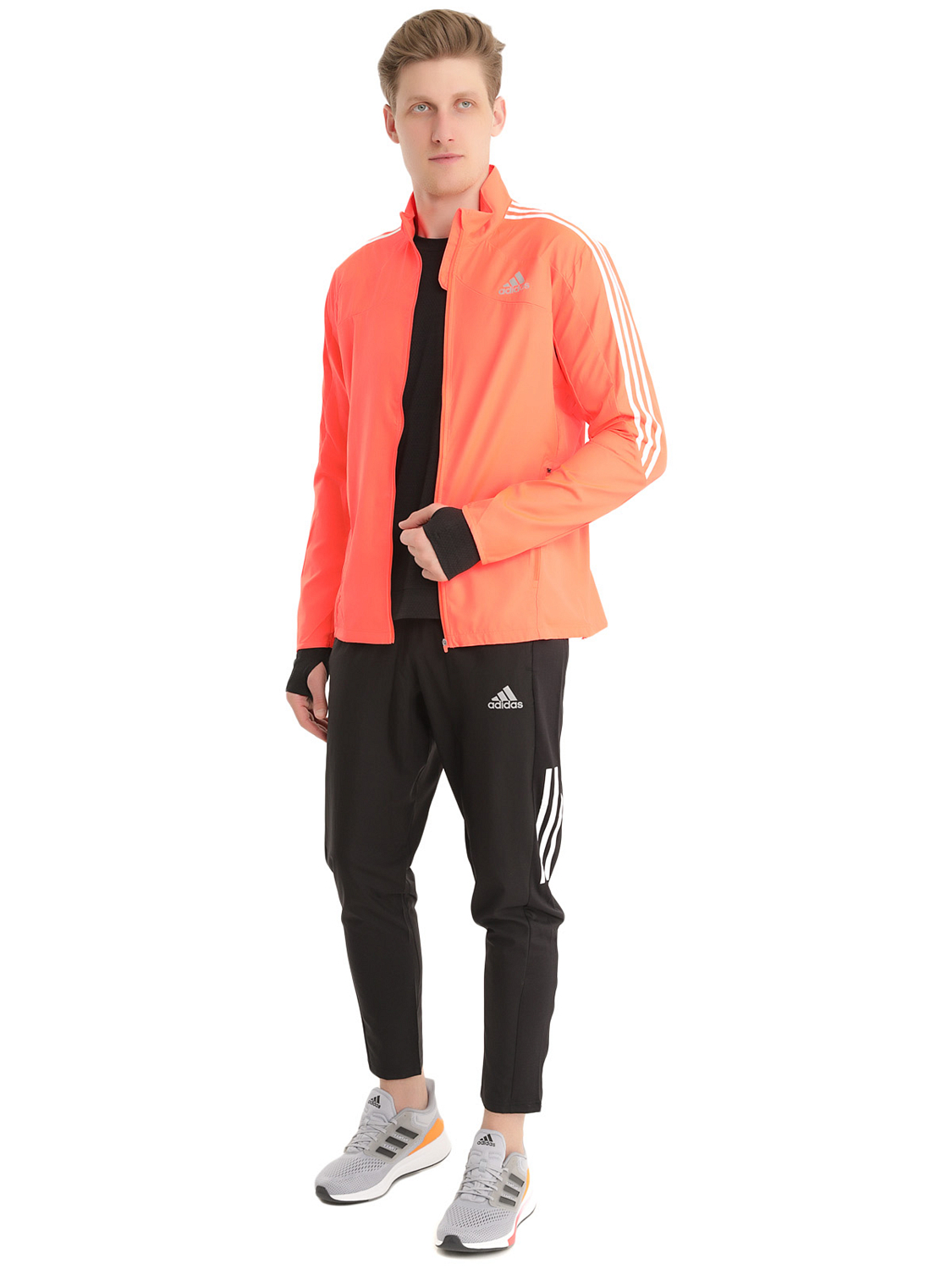 Куртка беговая Adidas Marathon App Solar Red/White