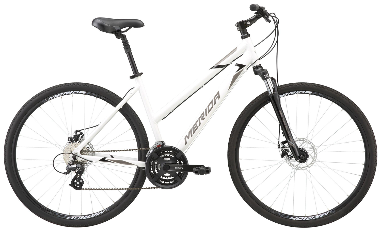 Велосипед MERIDA Crossway 15-MD Lady 2020 Glossy White(Black/Grey)