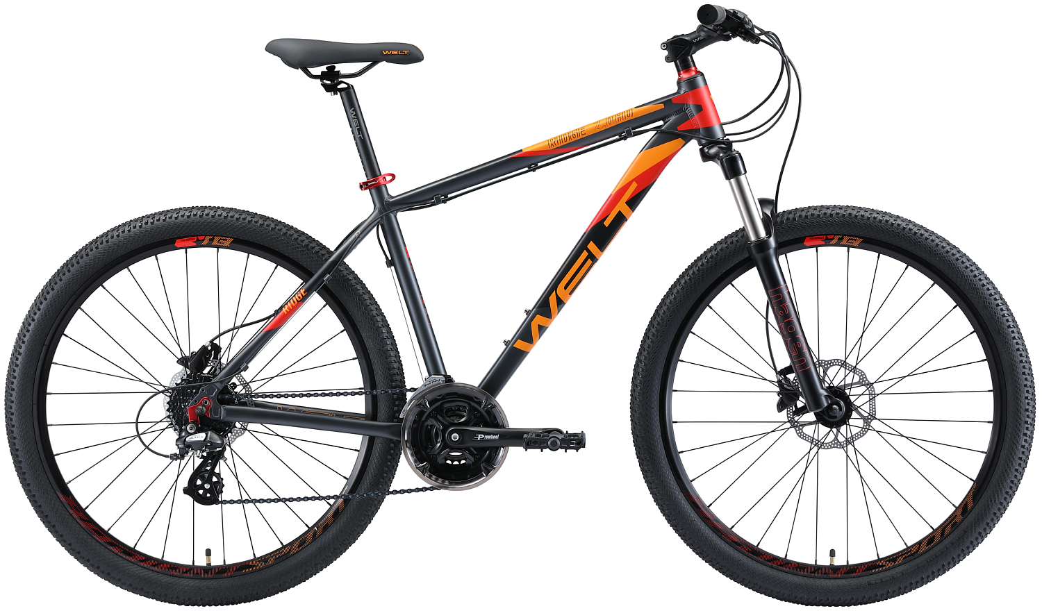Велосипед Welt Ridge 2.0 HD 27 2020 Grey/Orange/Red