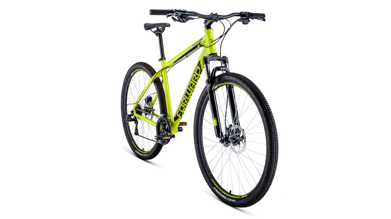 Велосипед Forward Apache 29 3.0 Disc 2020 желтый/черный