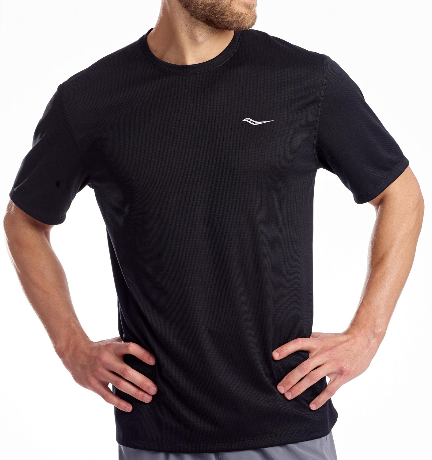 Футболка беговая Saucony Stopwatch Short Sleeve Black