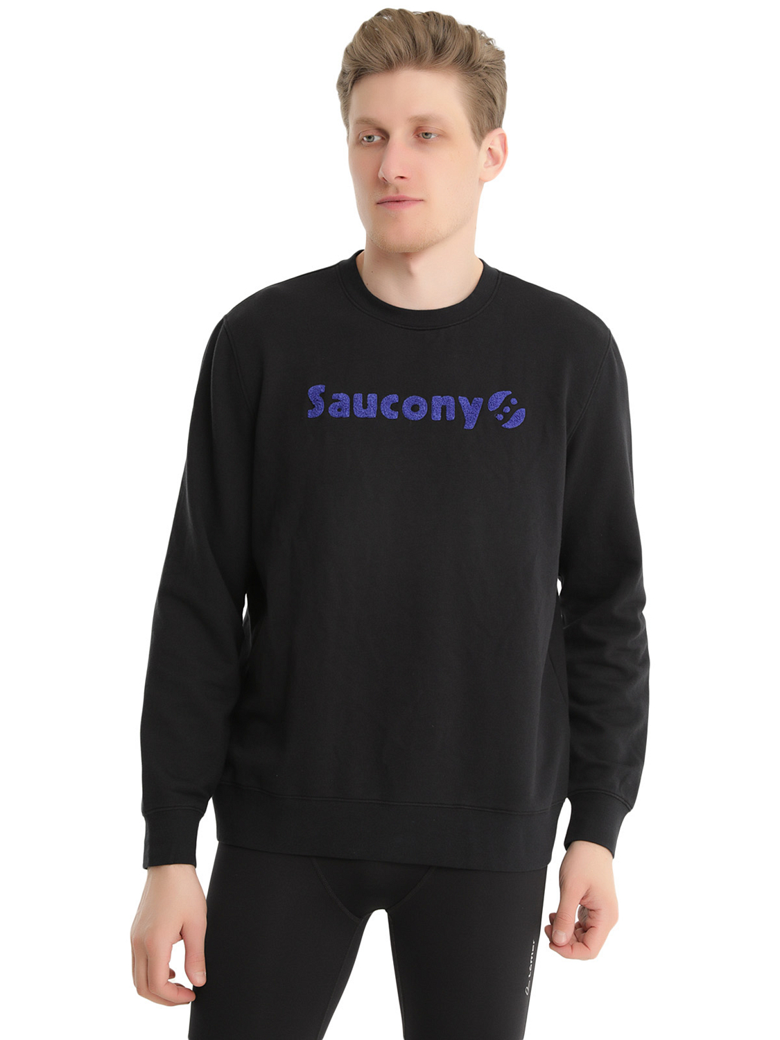 Толстовка беговая Saucony Rested Crew Black