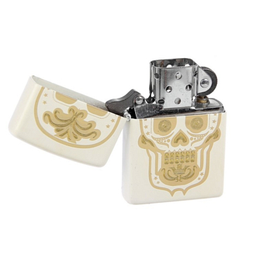 Зажигалка Zippo Skull Design Белый