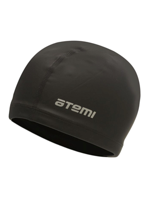 Шапочка для плавания Atemi тканевая с силиконовым покрытием Черный
