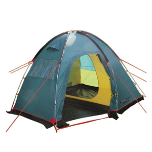 Палатка BTrace Dome 4 Зеленый/Красный