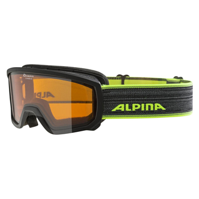 Маска горнолыжная ALPINA Scarabeo Jr. Black-Neon Matt