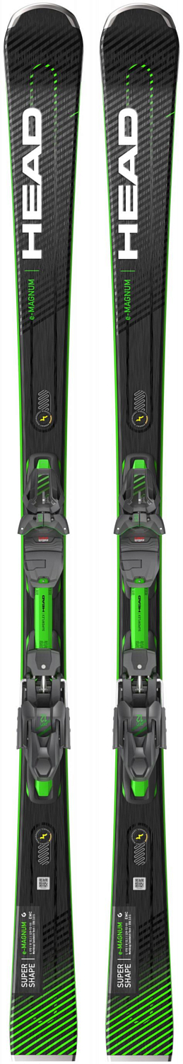 Горные лыжи с креплениями HEAD 2021-22 Supershape e-Magnum SF-PR+PRD 12 GW BRAKE 85 [F] Black/Neon Yellow