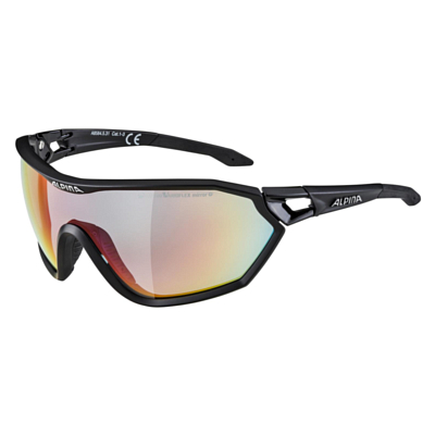 Очки солнцезащитные ALPINA S-Way Qv Black Matt/Quattro/Varioflex rainbow mirror Cat. 1-3 fogs.hydro.