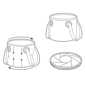 Ведро Naturehike Foldable Round Bucket 20L Army Green