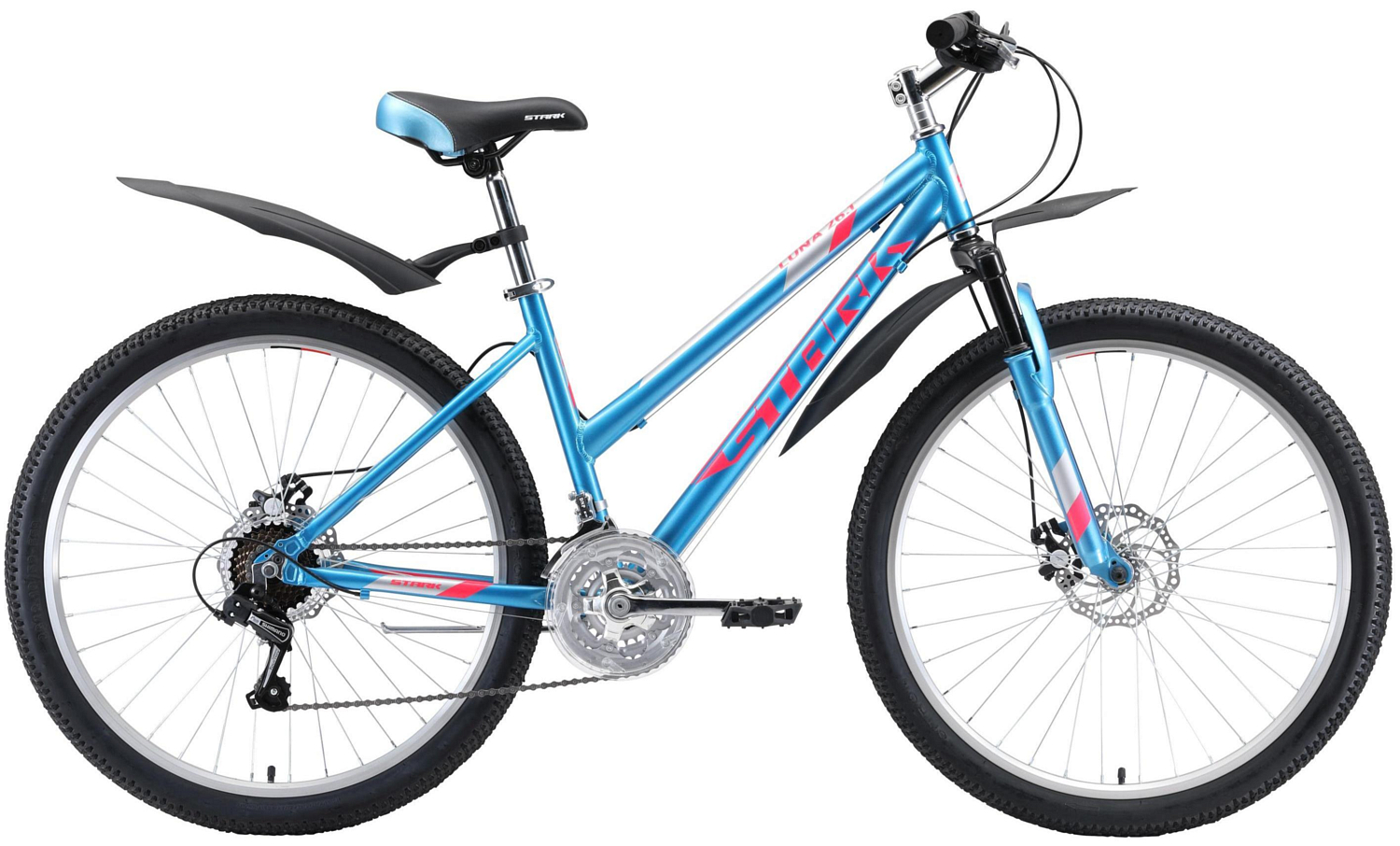 Велосипед Stark Luna 26.1 D 2020 голубой/розовый/серебристый