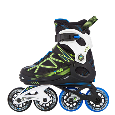Роликовые коньки Fila Wizy Black/Lime/Lightblue
