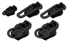 Бегунок для молнии (набор) ZlideOn Metal & Plastic Zipper XS, XL, Metal Zipper L, Plastic Zipper L, XL Black