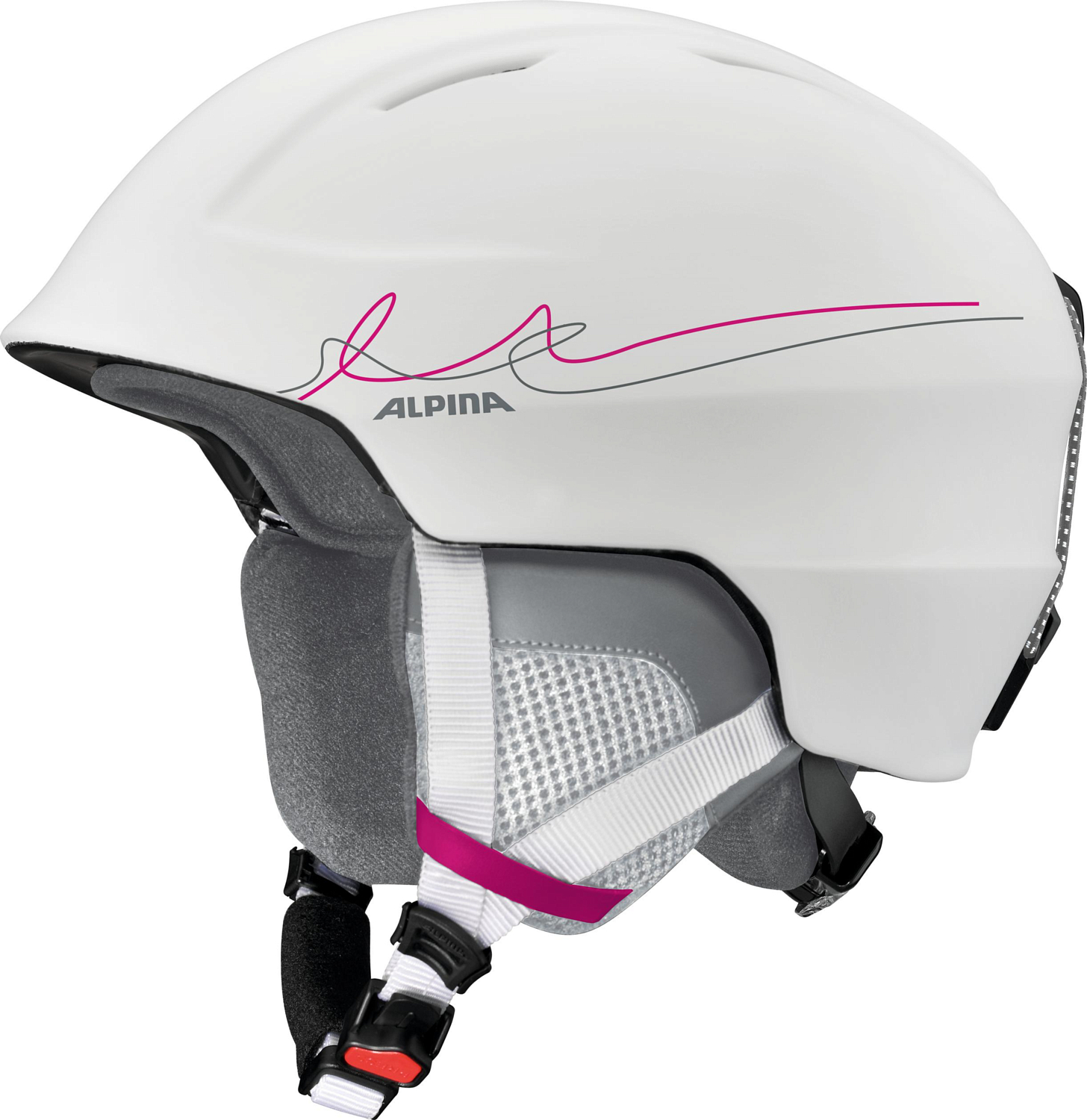 Зимний Шлем Alpina 2022-23 Chute White-Pink-Grey Matt