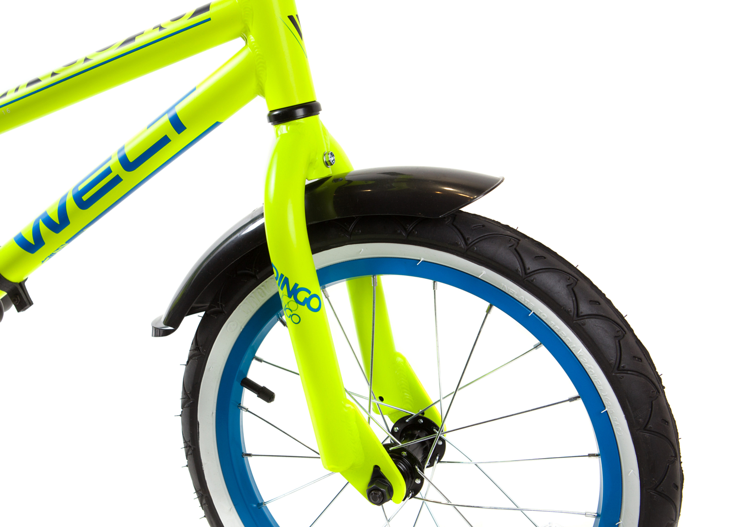 Велосипед Welt Dingo 16 2019 acid green/blue/black
