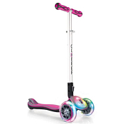 Самокат Globber 2018 ELITE FL (свет. платформа и колеса) ( FLASH & LIGHT WHEELS ) розовый