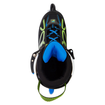 Роликовые коньки Fila Wizy Black/Lime/Lightblue