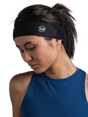Повязка Buff CoolNet UV Slim Headband Solid Black