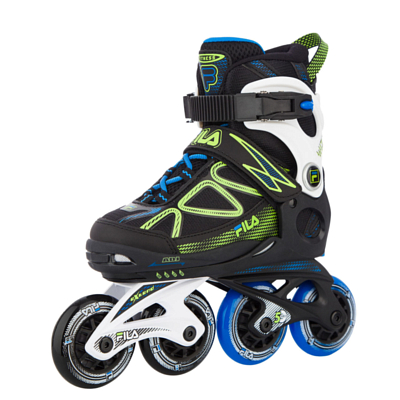 Роликовые коньки Fila Wizy Black/Lime/Lightblue
