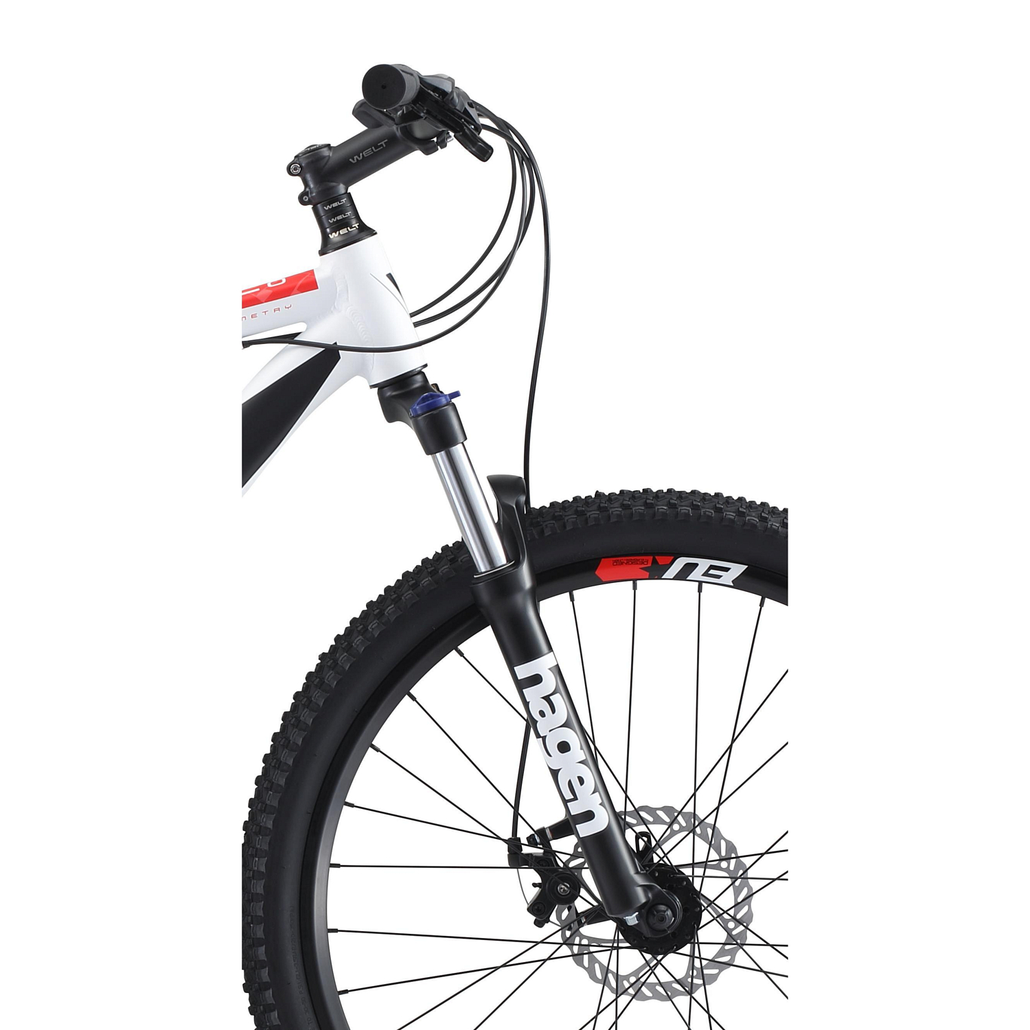 Велосипед Welt Ridge 1.0 D 2019 matt white/red/black