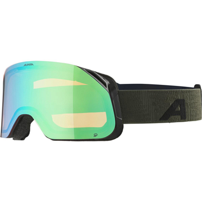 Маска горнолыжная ALPINA Blackcomb Q Black-Olive Matt/Q-Green S2