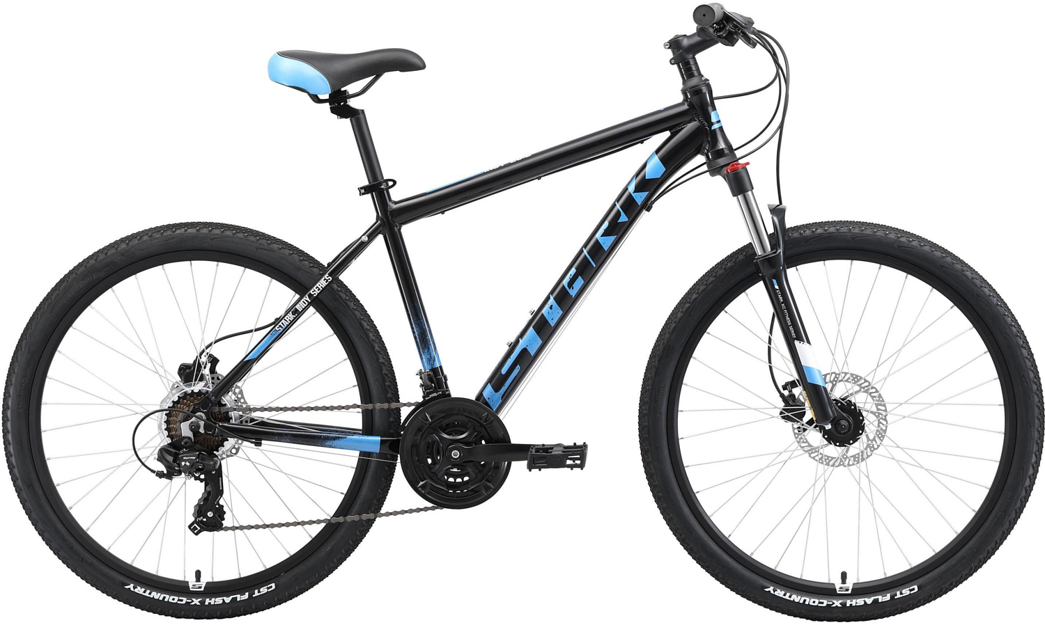 Велосипед Stark Indy 26.2 HD 2019 Черный/Синий/Голубой