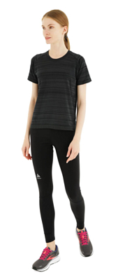 Футболка беговая Accapi Ecocycle Women'S Short Sleeve Shirt Scrapes Black/Anthracite