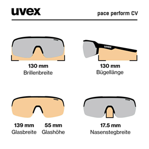 Очки солнцезащитные UVEX Pace Perform Black/Silver