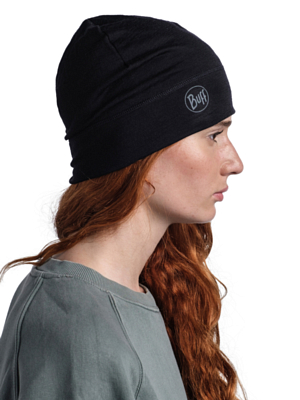 Шапка Buff Merino Lightweight Beanie Solid Black