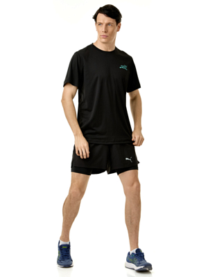 Футболка беговая Puma Graphics Slogan Black