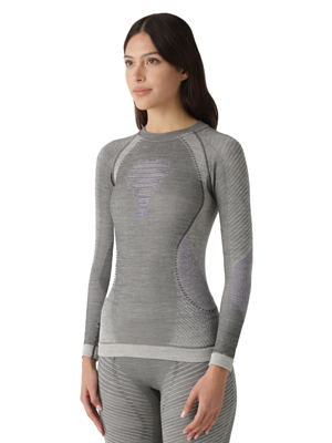 Футболка с длинным рукавом UYN Fusyon Lady Underwear Shirt Long Sleeves Anthracite/Purple/Pink
