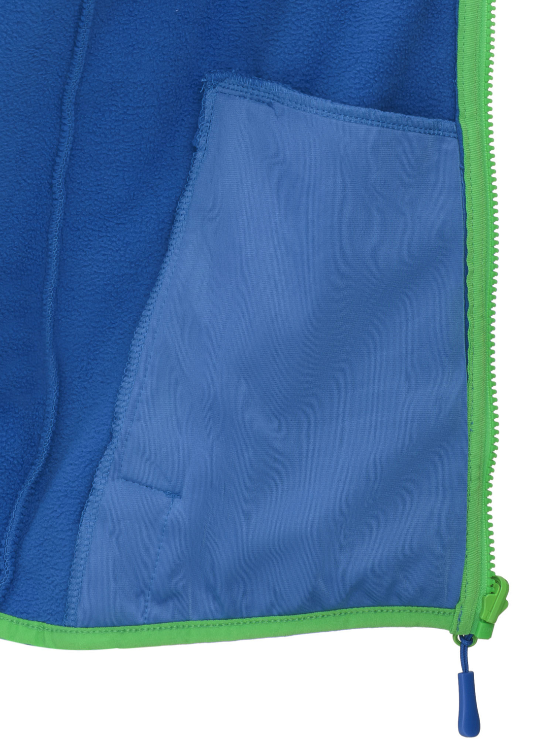 Флис горнолыжный детский Trollkids Oppdal XT Medium Blue/Bright Green