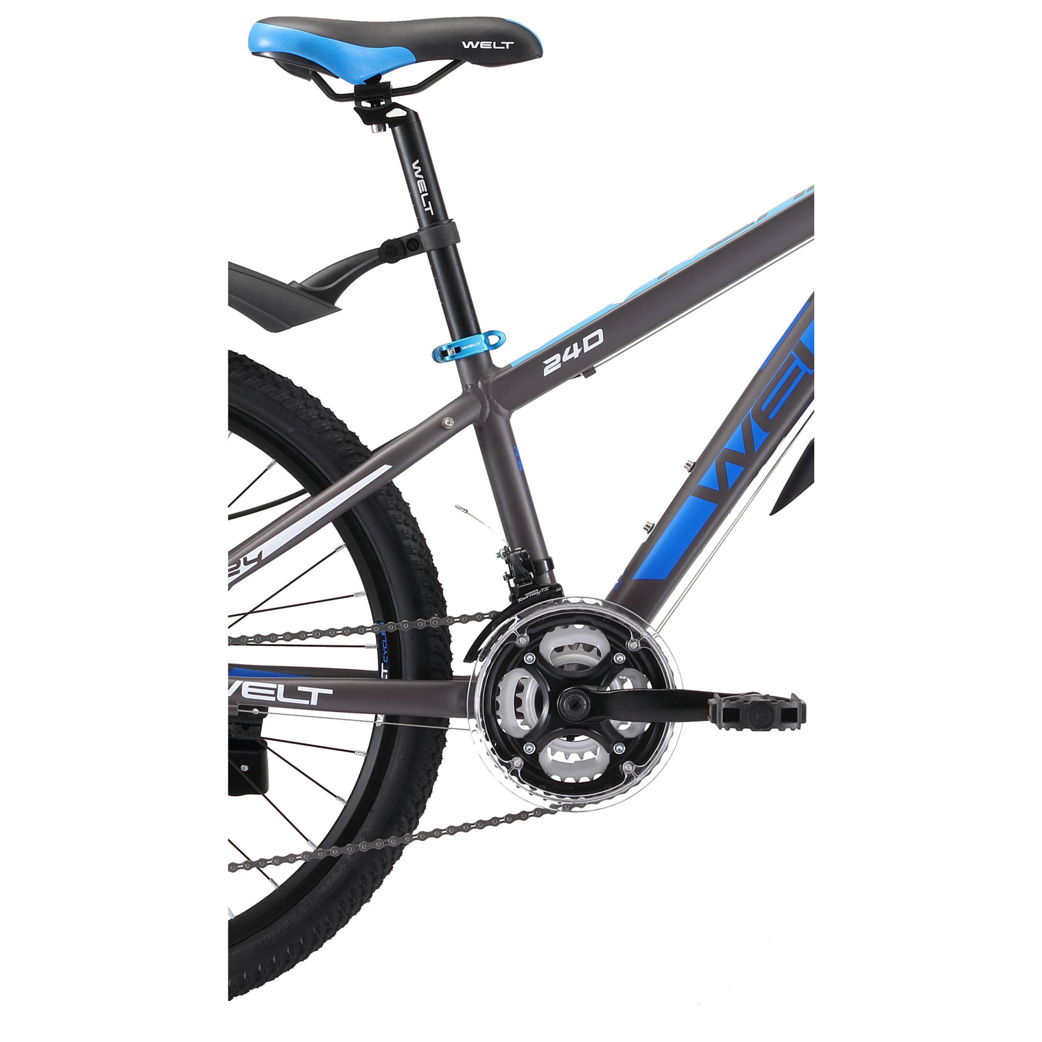 Велосипед Welt Peak 24 Disc 2019 matt grey/blue/white