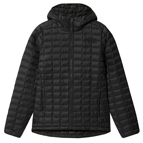 the north face thermoball eco jacket with hood in black