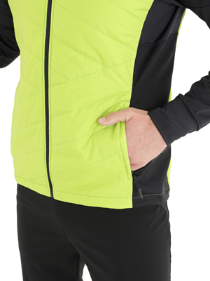 Куртка беговая Nordski Hybrid Hood Black/Lime