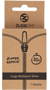 Бегунок для молнии (набор) ZlideOn Narrow Zipper XS, L, XL, Plastic Zipper L, XL, Metal Zipper L, Metal & Plastic Zipper XS Silver