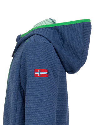 Флисовая куртка детская Trollkids Sogndal Navy/Green