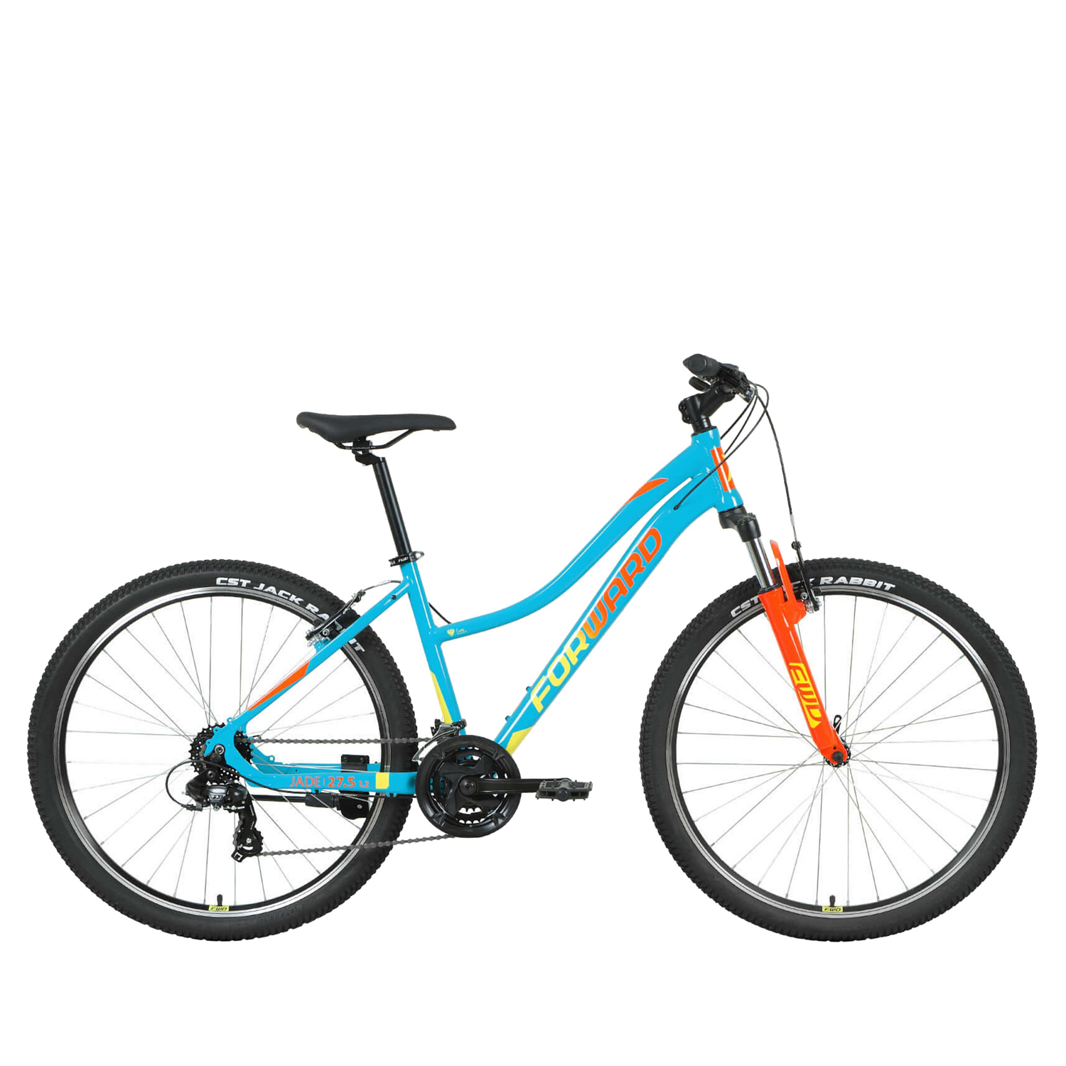 Велосипед Forward Jade 27,5 1.0 2022 бирюзовый/желтый