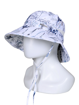 Панама Toread Large brim ultralight hat Grey blue flowers butterfly print