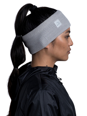 Повязка Buff Crossknit Headband Solid Light Grey