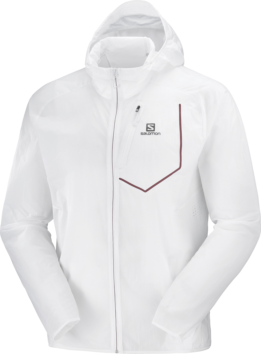 Куртка беговая SALOMON Bonatti Aero White/Cabernet