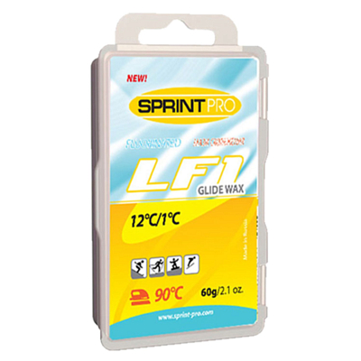 Низкофтористый парафин скольжения твердый SPRINT PRO LF1 (+12 +1°C) 60 г желтый