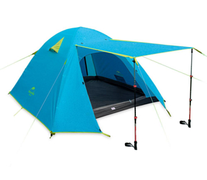 Палатка Naturehike P-Series Aluminum Pole Tent With New Material 210T65D Embossed Design 2 Man Forest Green